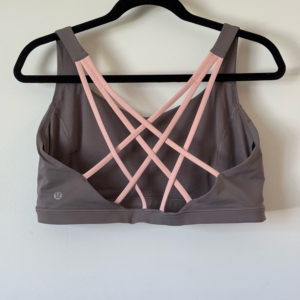 Lululemon Sports Bra in Gray and Pink - Picture 2 of 3